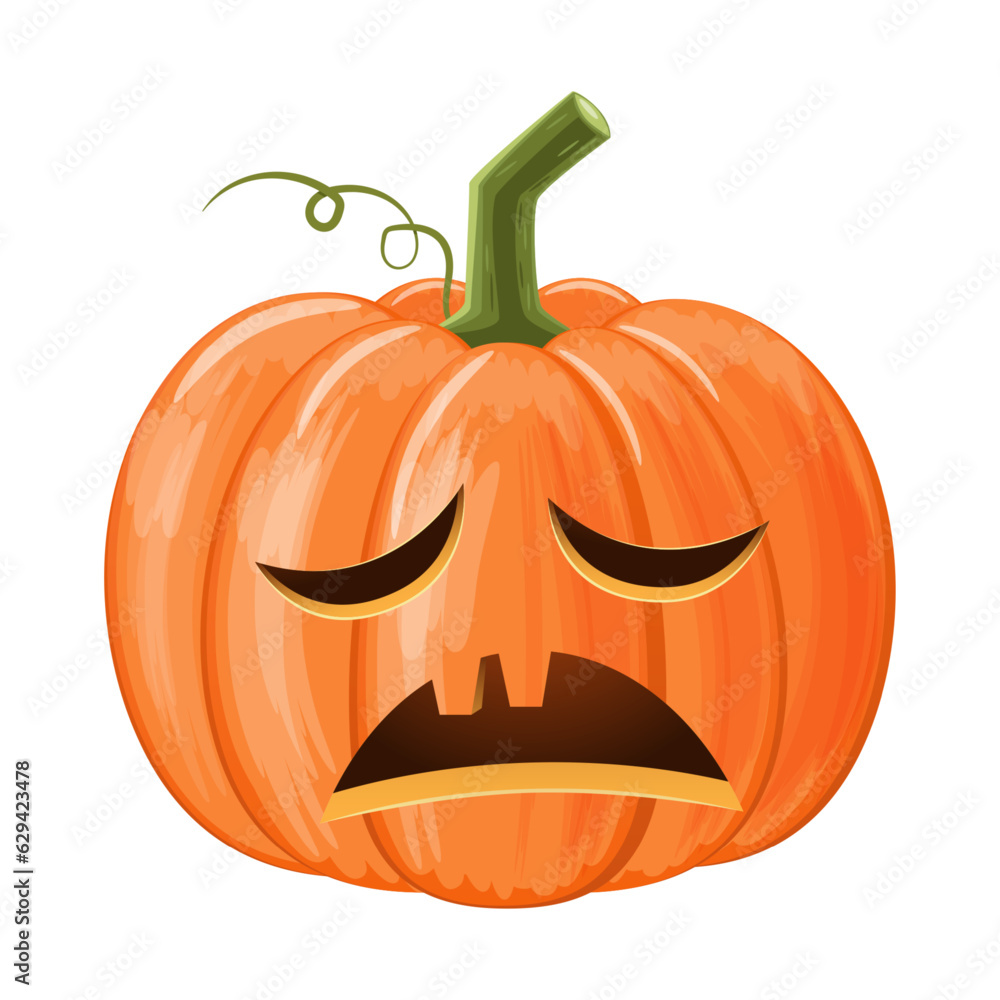 Halloween pumpkin . Jack o'lantern . Isolated white background . Vector . Halloween pumpkin . Jack o'lantern . Isolated white background . Vector .