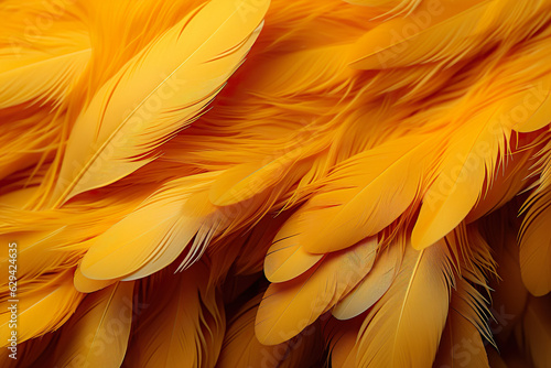 Colorful Feather Background Texture. Vibrant  Artistic Design with Exotic Wing Details     Ultra-Realistic and Elegant. Generative AI.