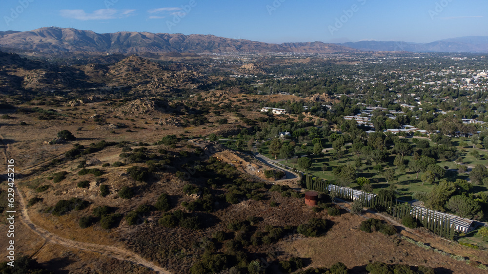 Aerial View of Chatsworth and Santa Susana Pass, San Fernando Valley, California