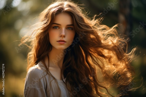 Brunette Beauty. The Allure of Long Brown Hair photo