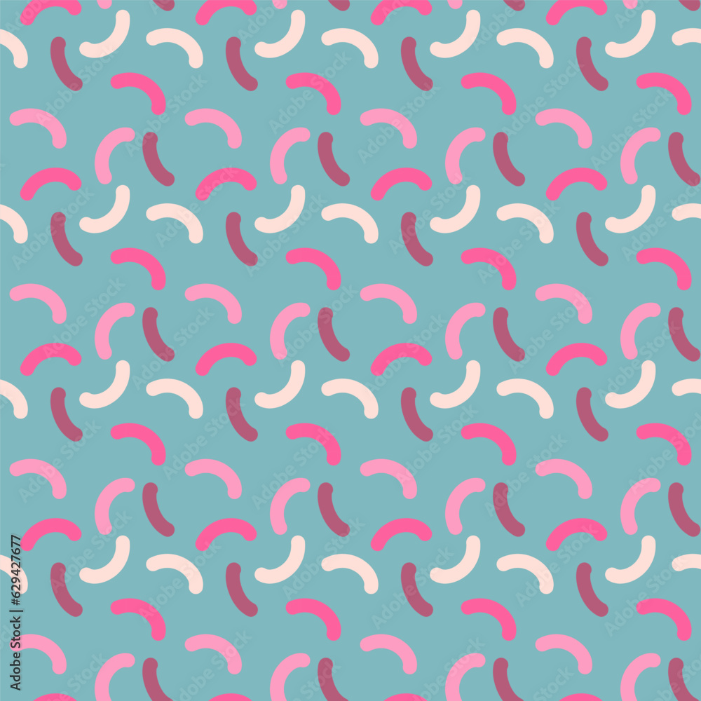 Seamless pattern squiggle scribble in 90s style. Bright colorful abstract doodle design with spiral, rounded shapes, geometric lines, curly. For textiles, paper, fabrics, wallpaper Seamless pattern squiggle scribble in 90s style. Bright colorful abstract doodle design with spiral, rounded shapes, geometric lines, curly. For textiles, paper, fabrics, wallpaper