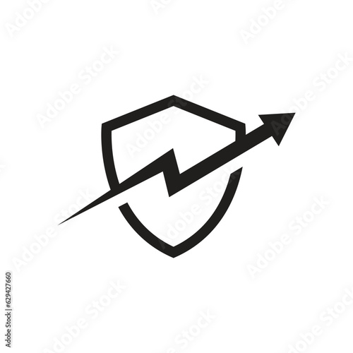 Invest and shiled logo template suitable for businesses and product names. This stylish logo design could be used for different purposes for a company, product, service or for all your ideas.