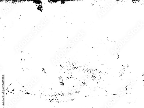 Rusty grunge texture. Aggressive damaged surface. Black white background.