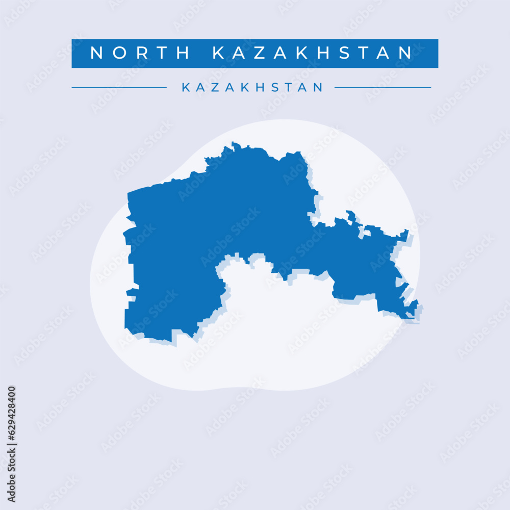 Vector illustration vector of North Kazakhstan map Kazakhstan