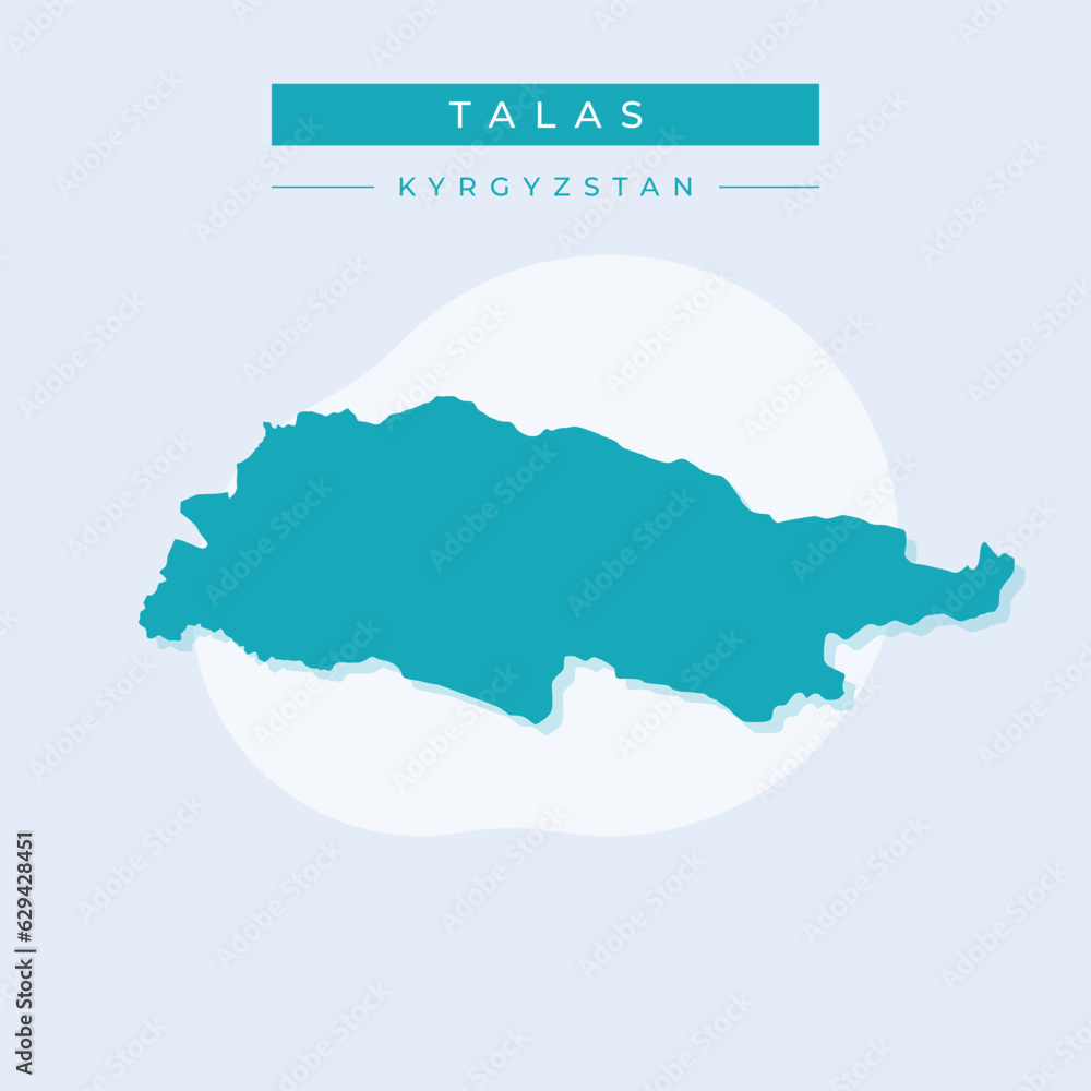 Vector illustration vector of Talas map Kyrgyzstan