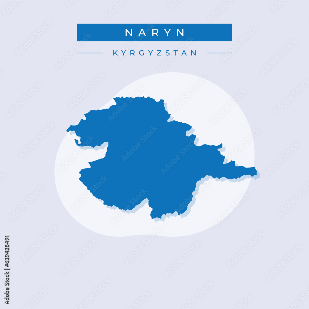 Vector illustration vector of Naryn map Kyrgyzstan