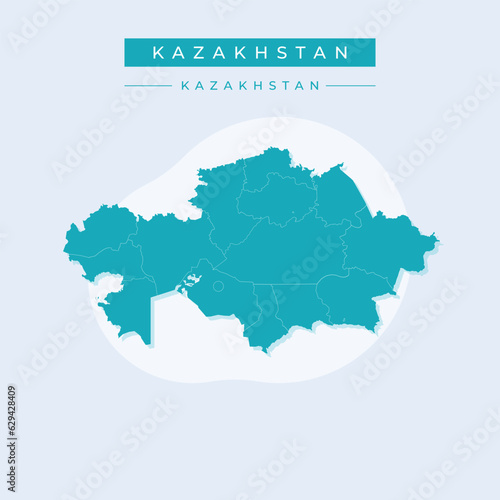 Vector illustration vector of Kazakhstan map Kazakhstan