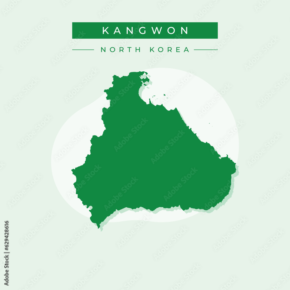 Vector illustration vector of Kangwon map North Korea