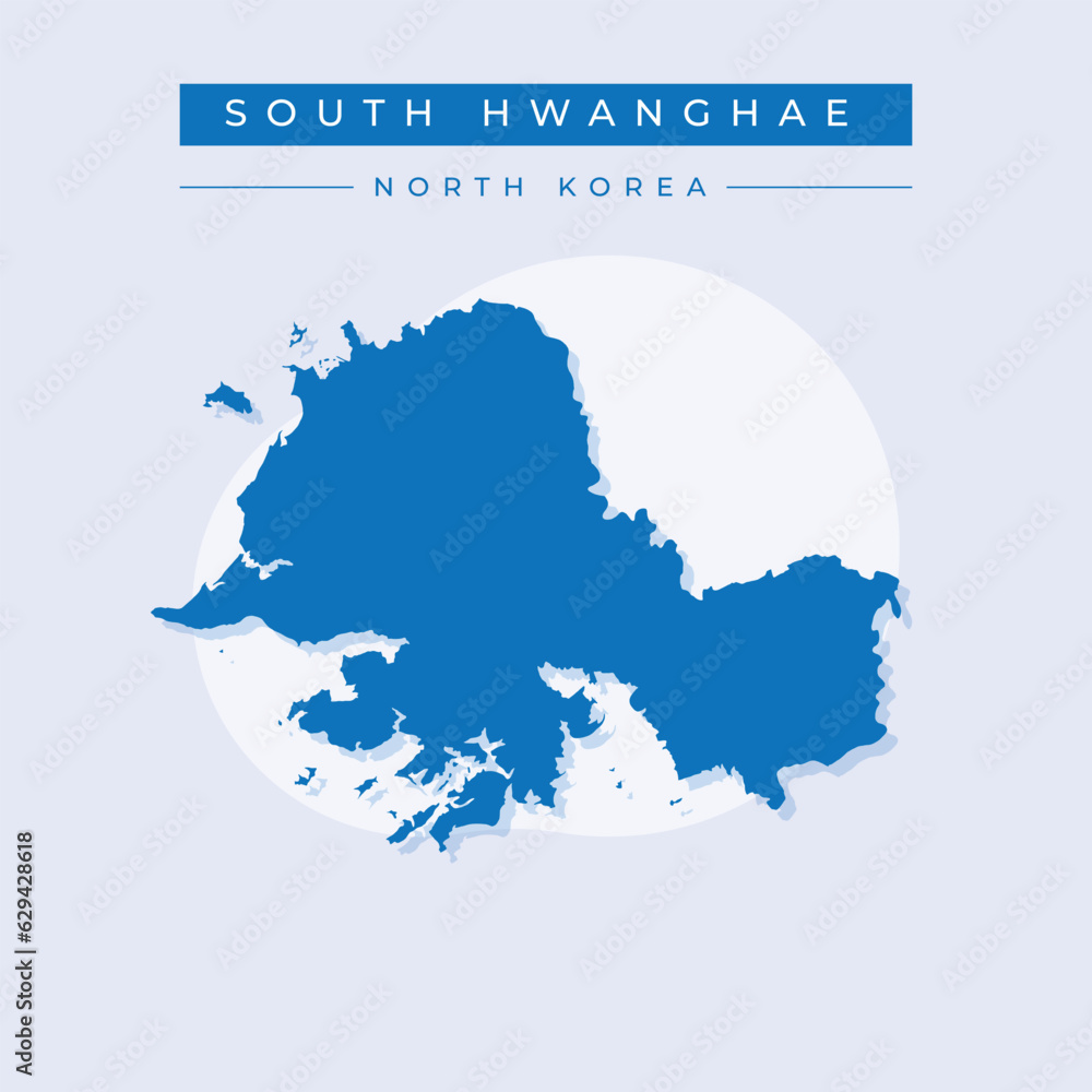 Vector illustration vector of South Hwanghae map North Korea