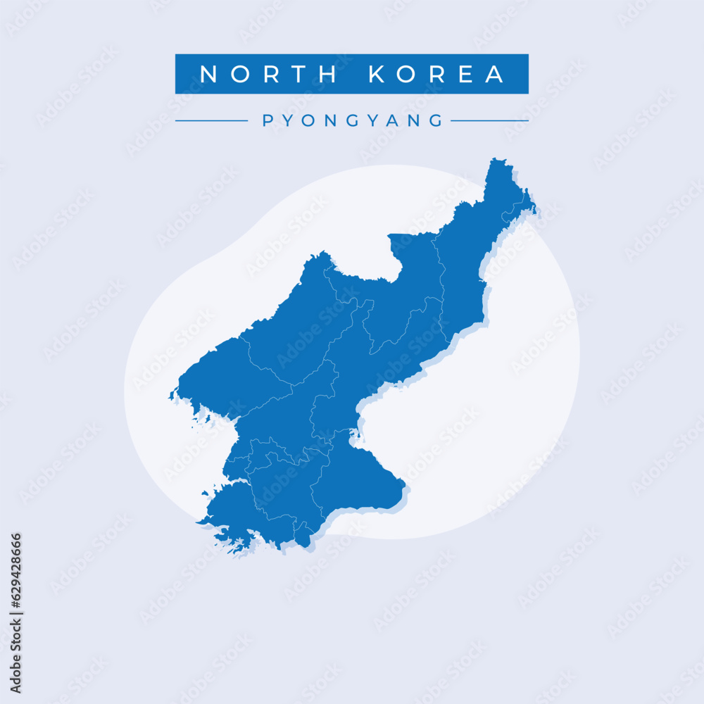 Vector illustration vector of North Korea map North Korea