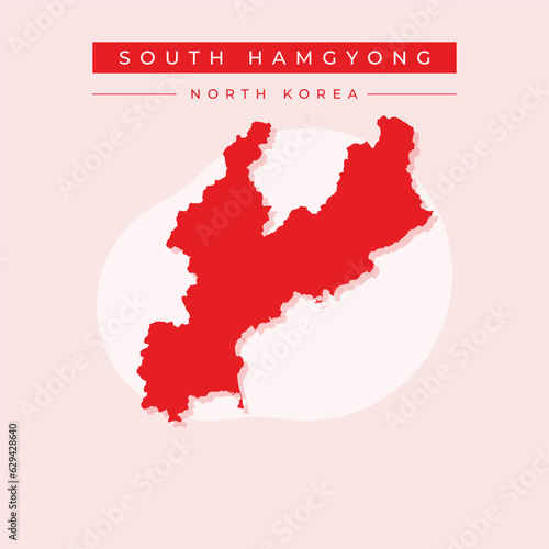 Vector illustration vector of South Hamgyong map North Korea photo