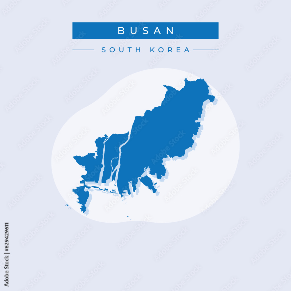 Vector illustration vector of Busan map South Korea