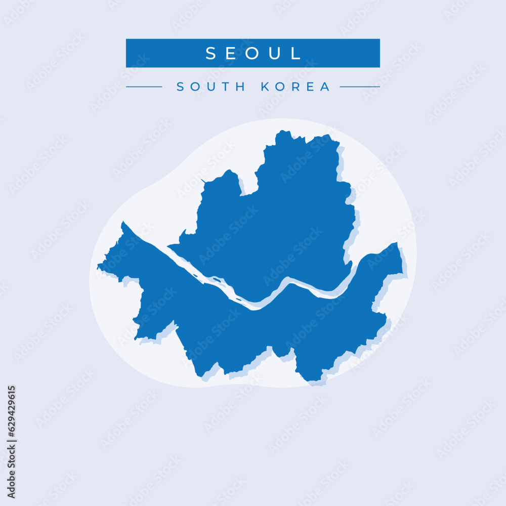 Vector illustration vector of Seoul map South Korea