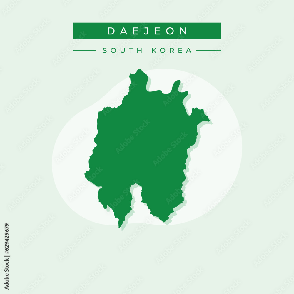 Vector illustration vector of Daejeon map South Korea