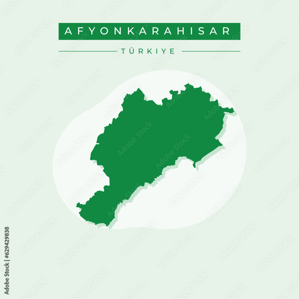 Vector illustration vector of Afyonkarahisar map Turkey