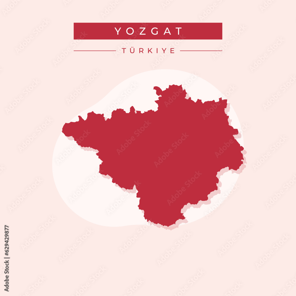 Vector illustration vector of Yozgat map Turkey