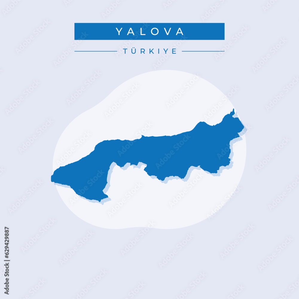 Vector illustration vector of Yalova map Turkey