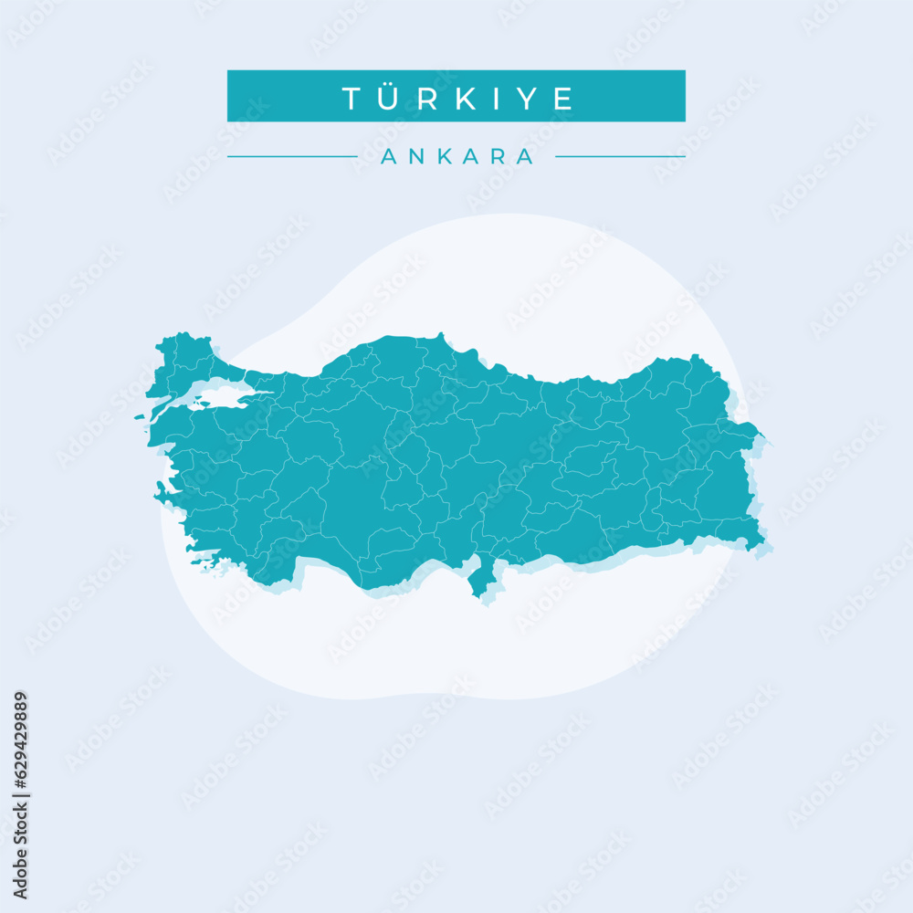 Vector illustration vector of Turkey map Turkey