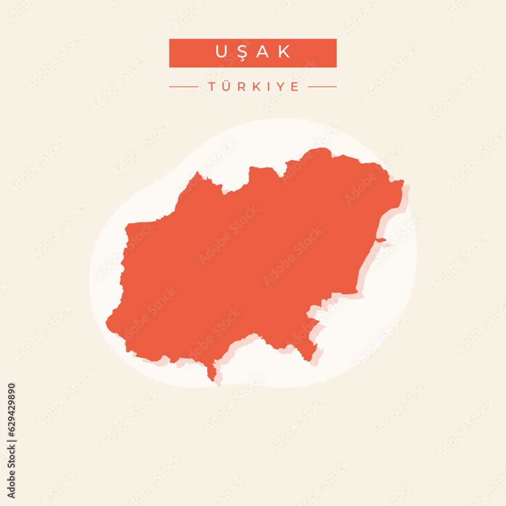 Vector illustration vector of Usak map Turkey Vector illustration vector of Usak map Turkey
