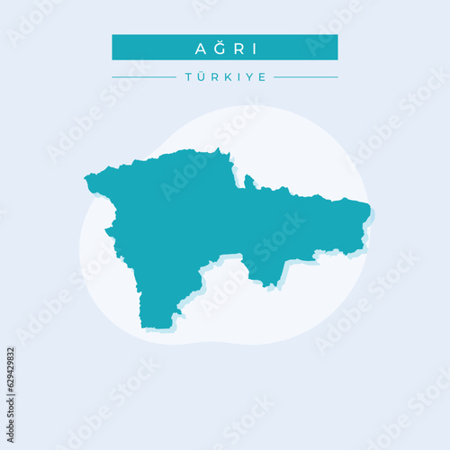 Vector illustration vector of Ağrı map Turkey