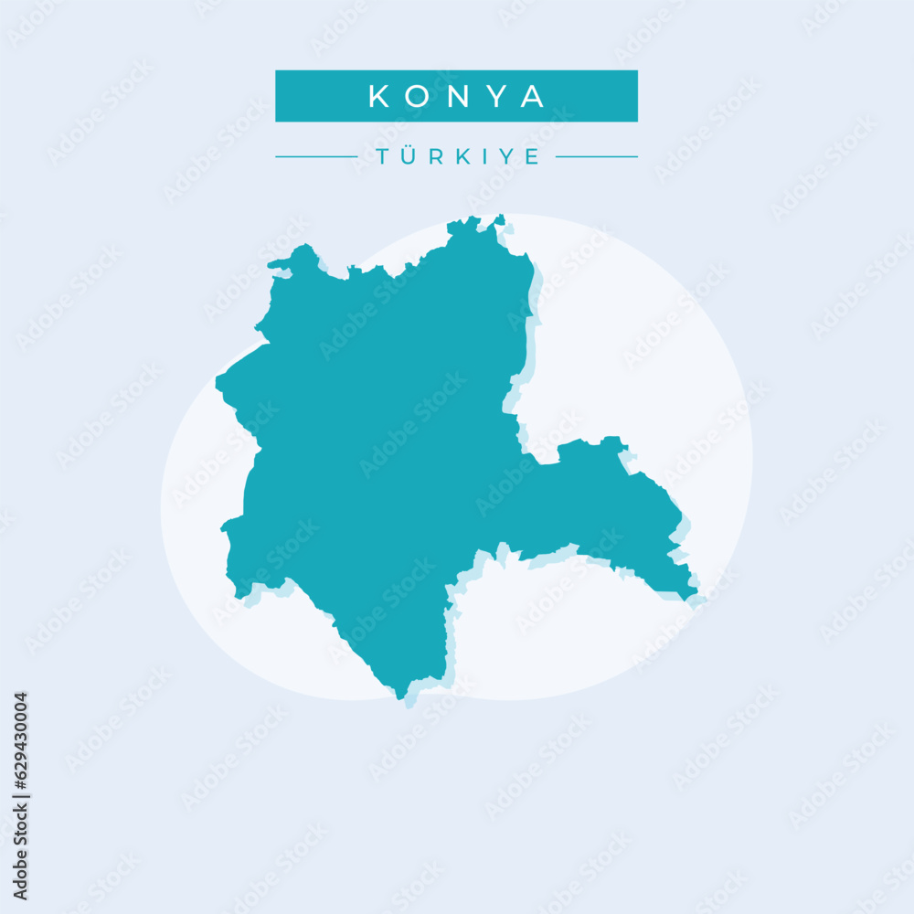 Vector illustration vector of Konya map Turkey