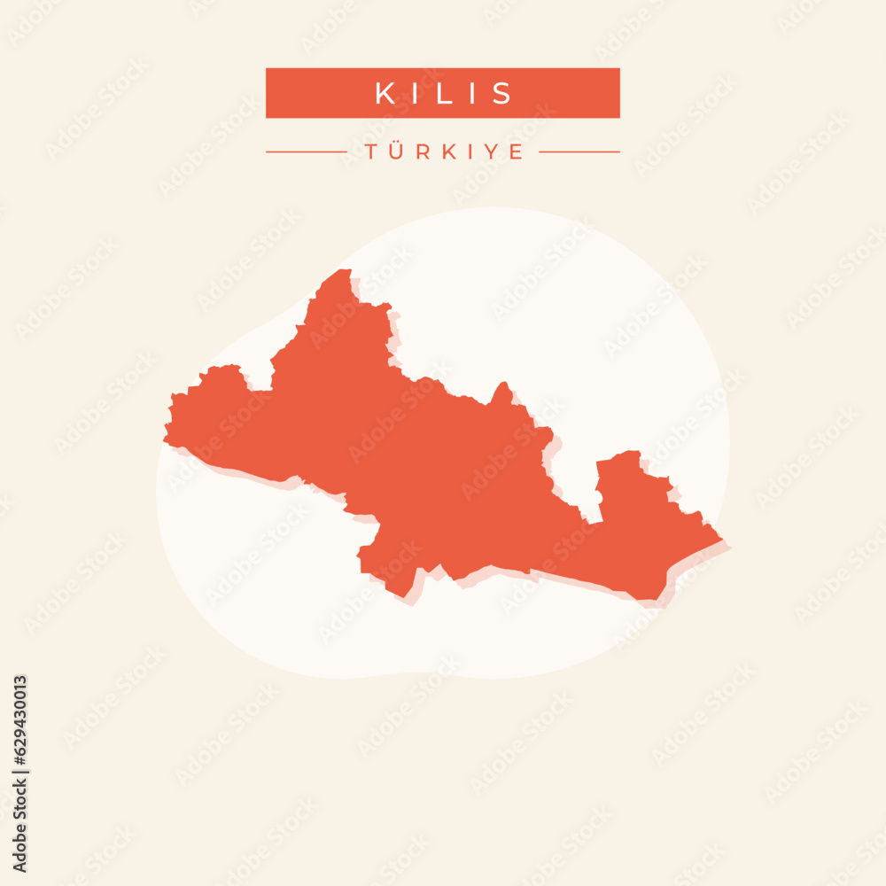Vector illustration vector of Kilis map Turkey