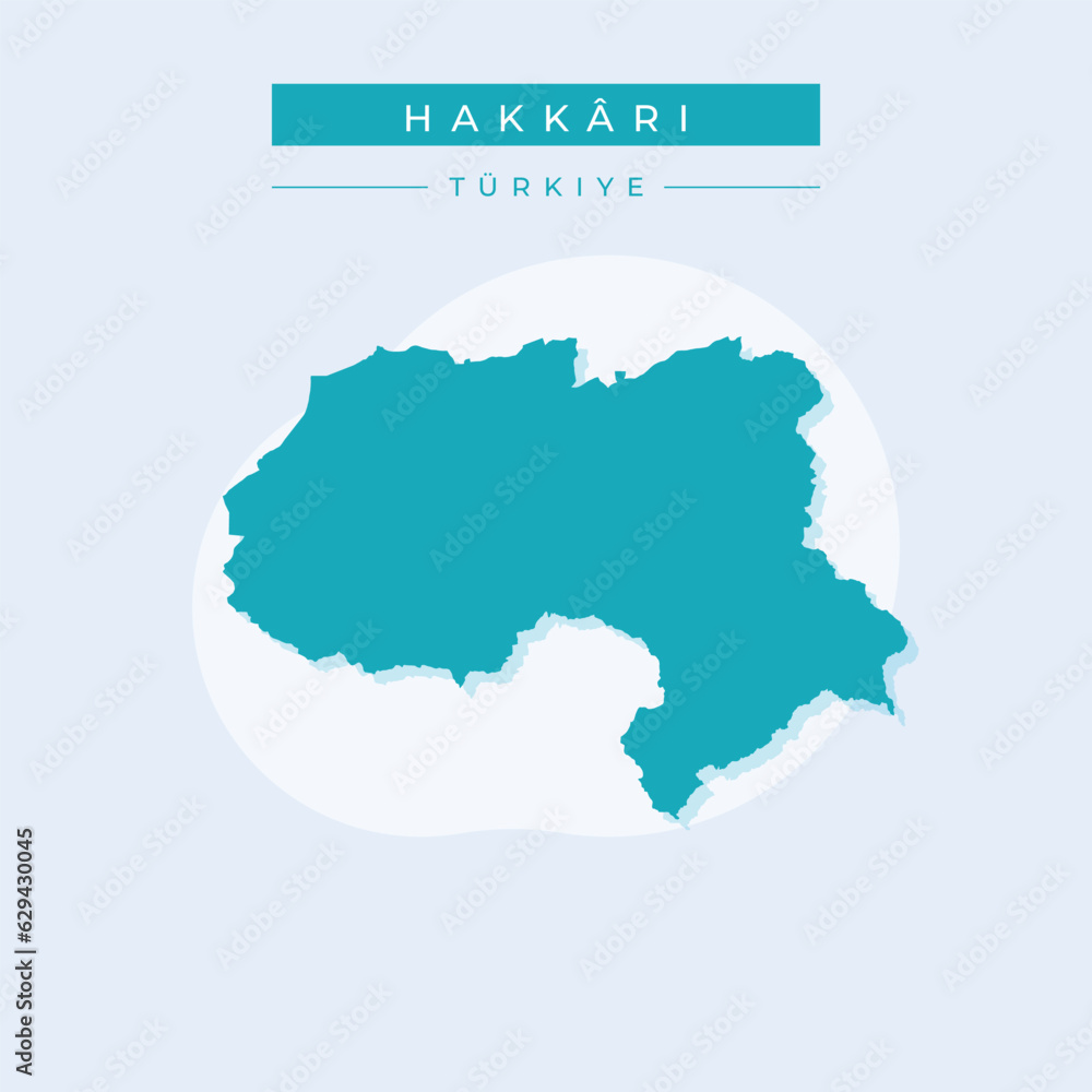 Fototapeta premium Vector illustration vector of Hakkâri map Turkey