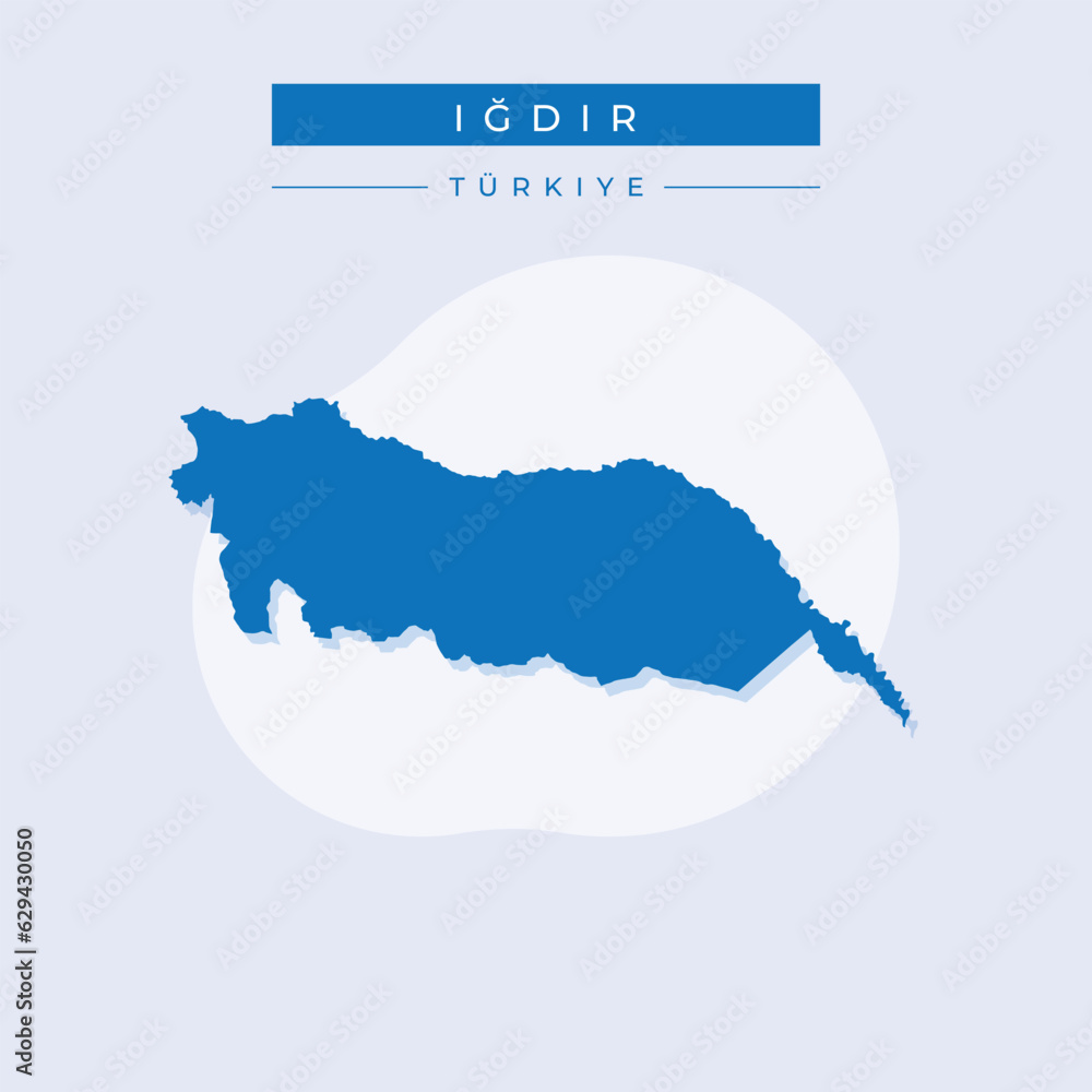 Vector illustration vector of Iğdır map Turkey