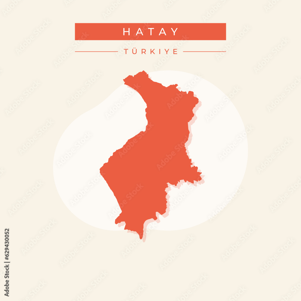 Vector illustration vector of Hatay map Turkey