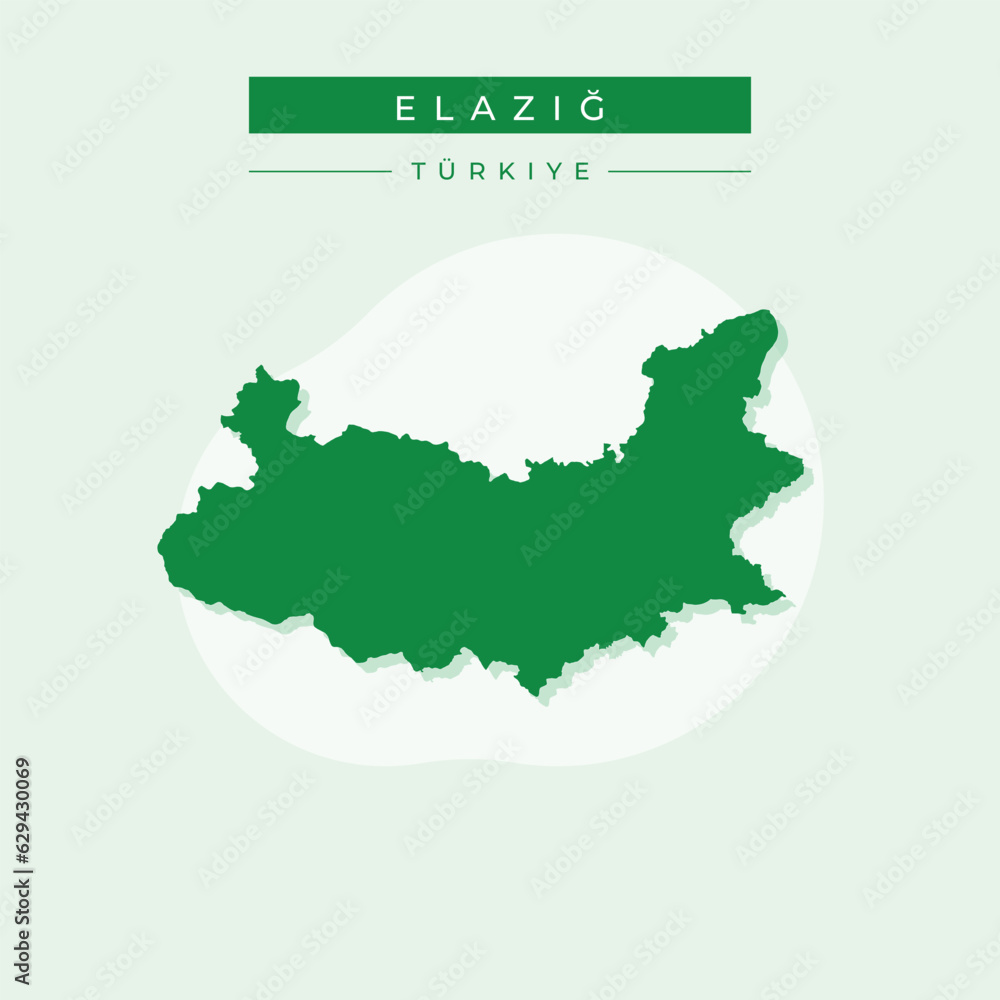 Vector illustration vector of Elaz map Turkey
