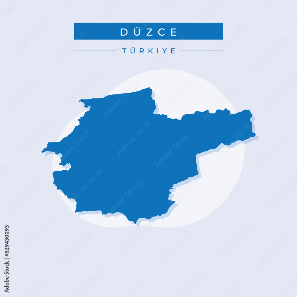 Vector illustration vector of Düzce map Turkey