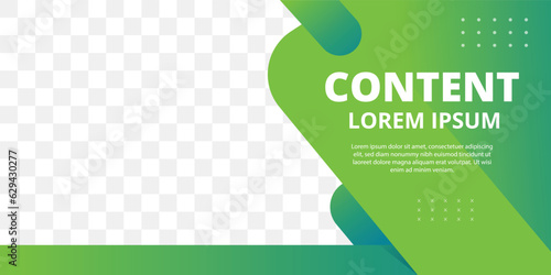 Vector green cover social media banner design template illustration