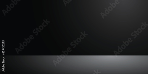 Black counter table top in bath room background Premium vector