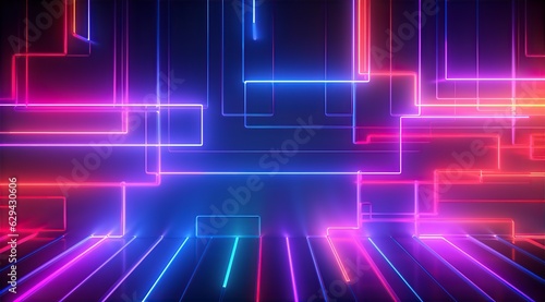 3d abstract neon background modern wallpaper