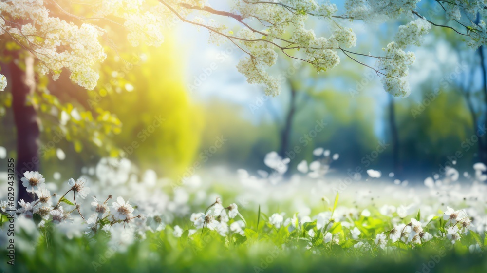 spring meadow with flowers