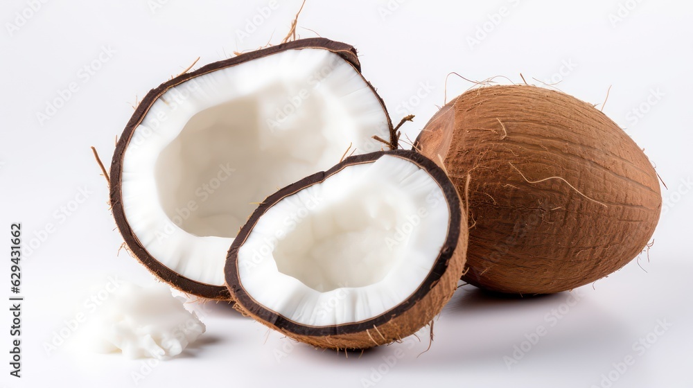 coconut on a white background coconut on a white background