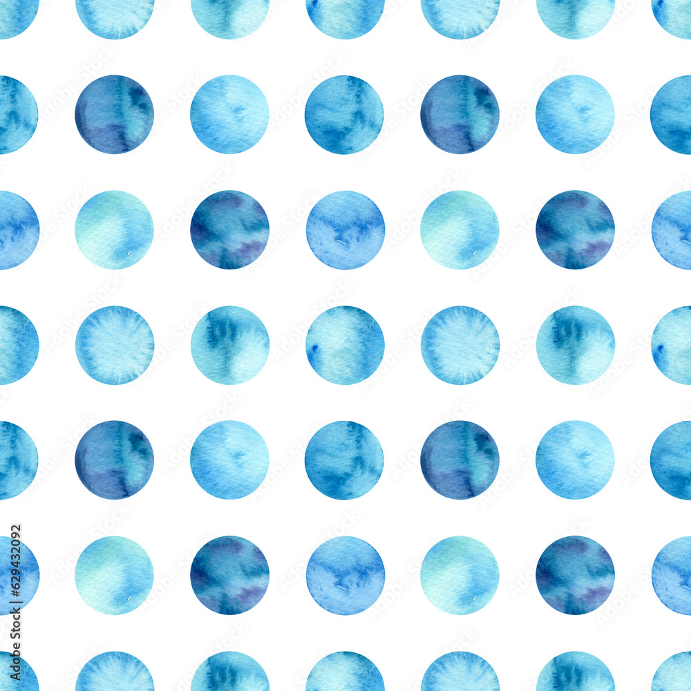Light blue circle dots watercolor illustration. Hand drawn round ball. Seamless pattern on white background. Suitable for soap, shampoo, cosmetics, packaging, design.artwork, ball, blowing. Light blue circle dots watercolor illustration. Hand drawn round ball. Seamless pattern on white background. Suitable for soap, shampoo, cosmetics, packaging, design.artwork, ball, blowing.