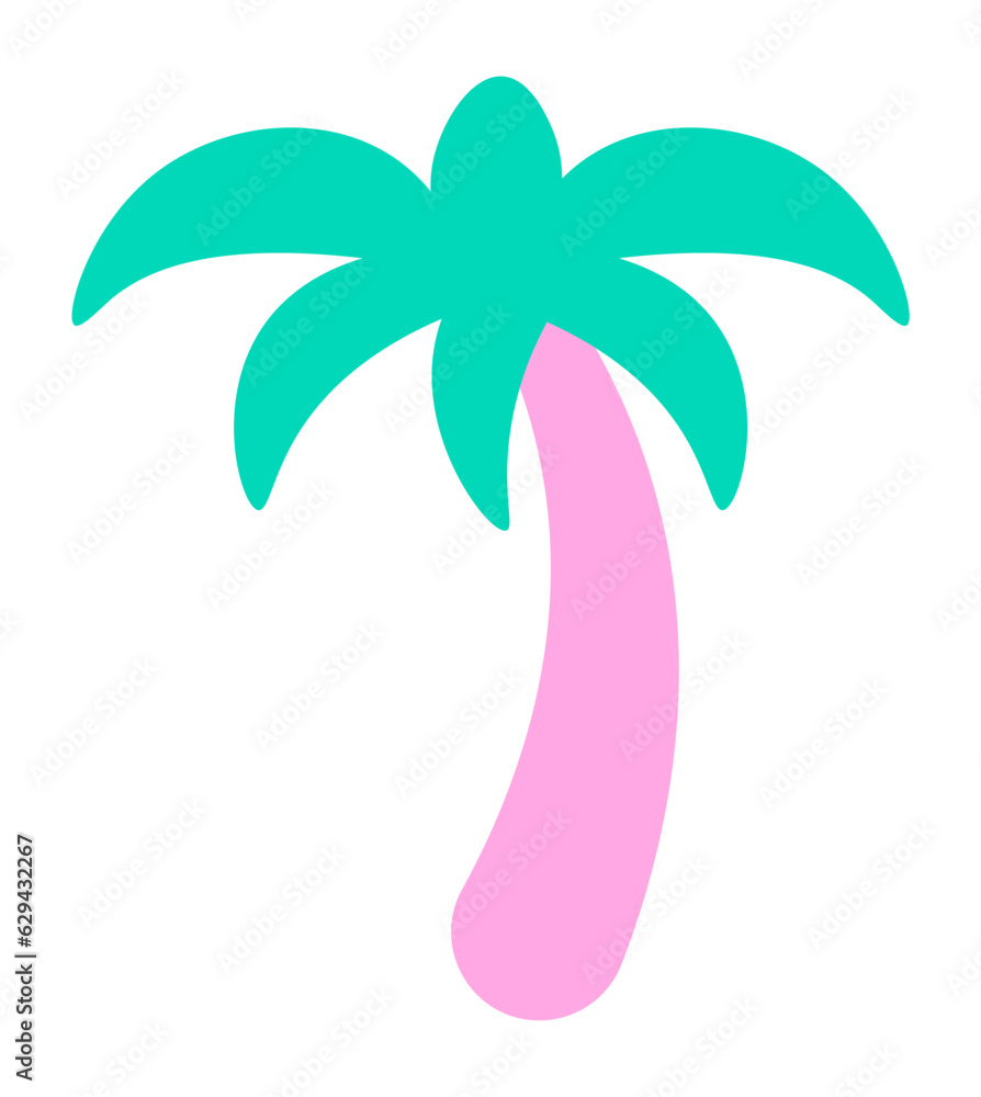 Palm tree, tropical flora and botany by seaside Palm tree, tropical flora and botany by seaside