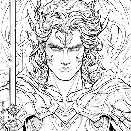 medusa and perseus adult coloring book prints