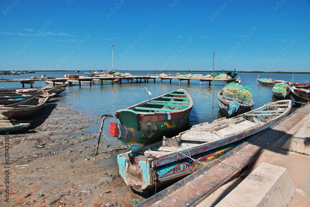 River port in Ziguinchor, South Senegal, West Africa