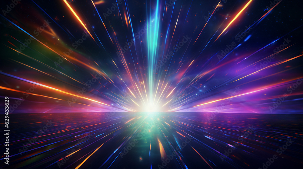 AI art Gradients lines of light neon colors 光の線 AI art Gradients lines of light neon colors 光の線