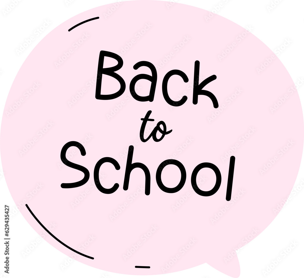 Back To School Speech Bubble Back To School Speech Bubble
