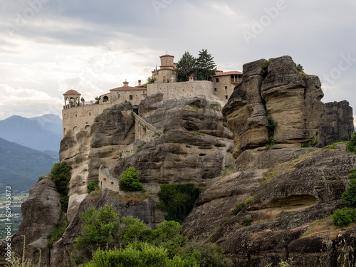 Meteora is a rock formation in   Greece. It is one of the largest and most steeply built complexes of Eastern Orthodox monasteries.  Meteora is included in the UNESCO list.