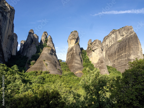 Meteora is a rock formation in , Greece. It is one of the largest and most steeply built complexes of Eastern Orthodox monasteries. Meteora is included in the UNESCO list.