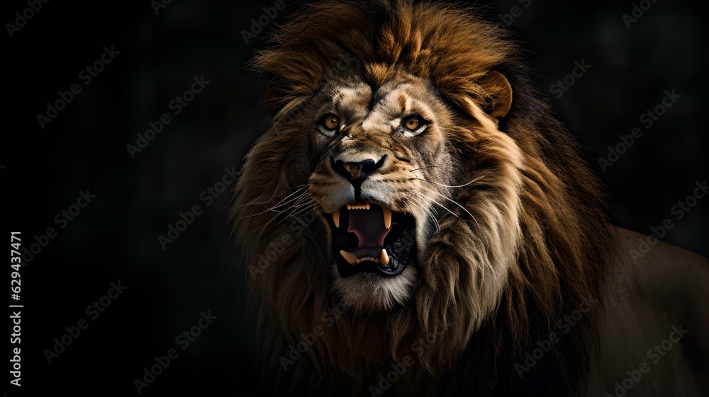Majestätischer Löwe im Porträt