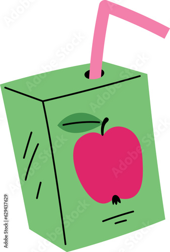 Children Juice Box With Straw