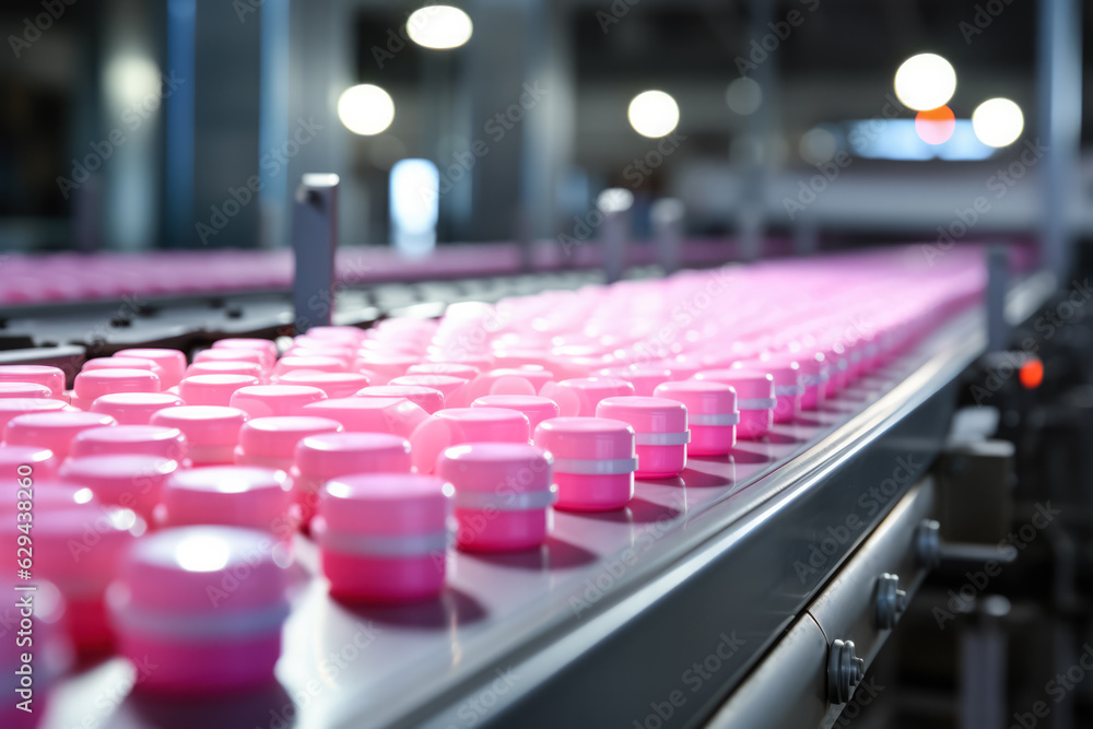 Pharmaceutical Industry's State-of-the-Art Factory with Pills on Conveyor Pharmaceutical Industry's State-of-the-Art Factory with Pills on Conveyor