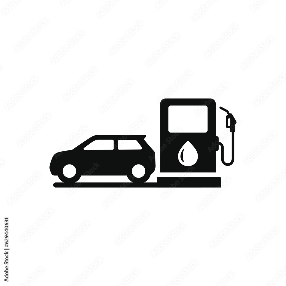 Gas station icon. Car fuel icon isolated on white background Gas station icon. Car fuel icon isolated on white background