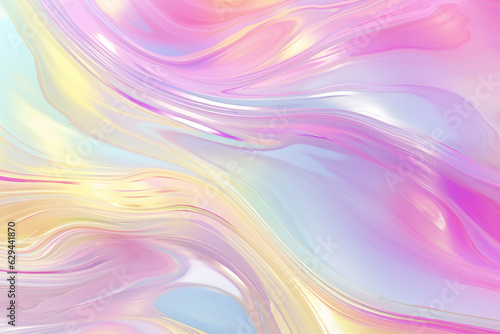 Wallpaper Mural Seamless trendy iridescent rainbow foil texture. Torontodigital.ca