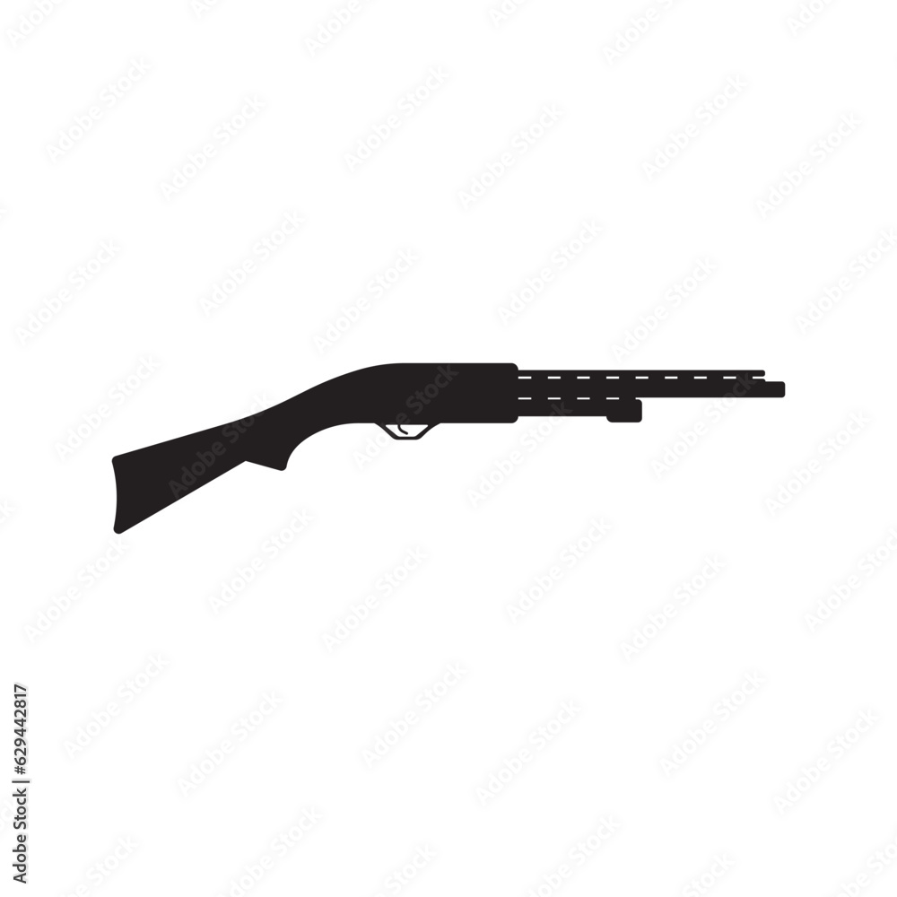 shotgun weapon icon vector